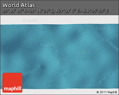 Satellite 3D Map of the Area around 35° 33' 50" S, 164° 7' 30" E