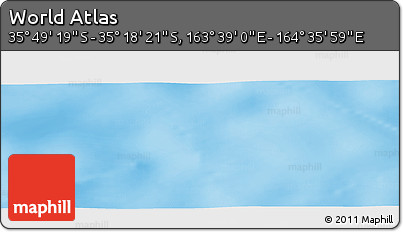 Physical Panoramic Map of the Area around 35° 33' 50" S, 164° 7' 30" E