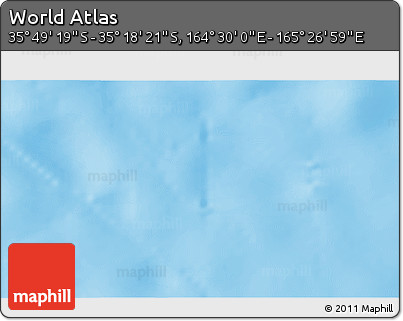 Physical 3D Map of the Area around 35° 33' 50" S, 164° 58' 29" E