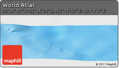 Physical Panoramic Map of the Area around 35° 33' 50" S, 166° 40' 30" E