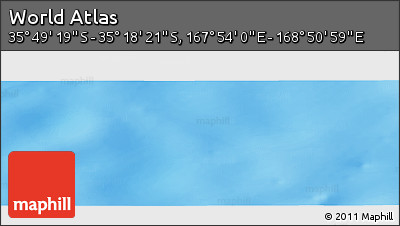 Physical Panoramic Map of the Area around 35° 33' 50" S, 168° 22' 30" E