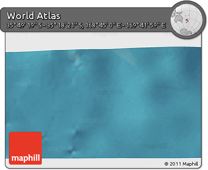Satellite 3D Map of the Area around 35° 33' 50" S, 169° 13' 29" E