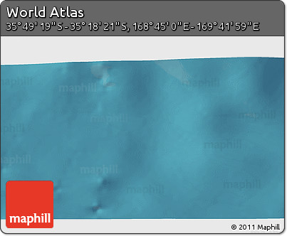 Satellite 3D Map of the Area around 35° 33' 50" S, 169° 13' 29" E