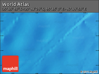 Physical Map of the Area around 35° 33' 50" S, 16° 13' 30" E
