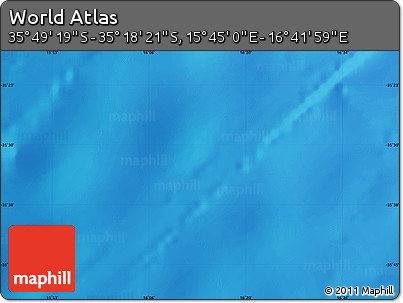 Physical Map of the Area around 35° 33' 50" S, 16° 13' 30" E