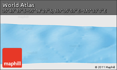 Physical Panoramic Map of the Area around 35° 33' 50" S, 170° 4' 29" E