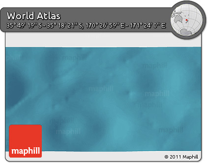 Satellite 3D Map of the Area around 35° 33' 50" S, 170° 55' 30" E