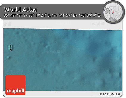 Satellite 3D Map of the Area around 35° 33' 50" S, 175° 10' 30" E