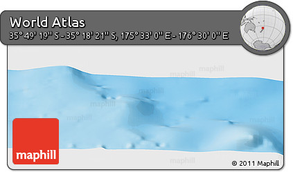 Physical Panoramic Map of the Area around 35° 33' 50" S, 176° 1' 30" E