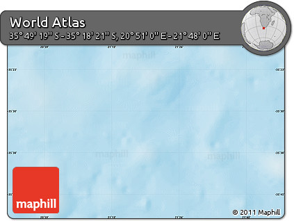 Physical Map of the Area around 35° 33' 50" S, 21° 19' 30" E