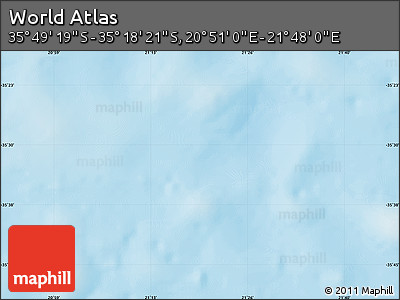 Physical Map of the Area around 35° 33' 50" S, 21° 19' 30" E