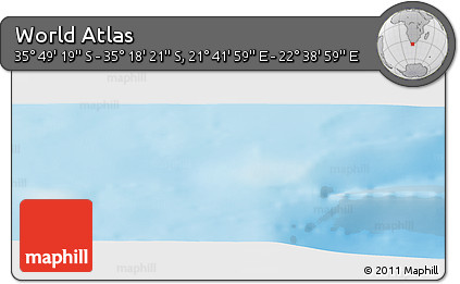 Physical Panoramic Map of the Area around 35° 33' 50" S, 22° 10' 29" E
