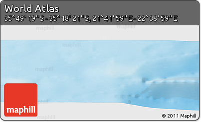 Physical Panoramic Map of the Area around 35° 33' 50" S, 22° 10' 29" E