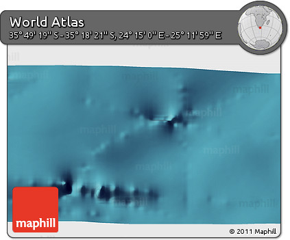 Satellite 3D Map of the Area around 35° 33' 50" S, 24° 43' 30" E