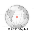 Outline Map of the Area around 35° 33' 50" S, 24° 34' 30" W, rectangular outline