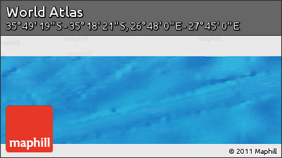 Physical Panoramic Map of the Area around 35° 33' 50" S, 27° 16' 29" E