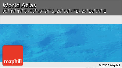 Physical Panoramic Map of the Area around 35° 33' 50" S, 28° 58' 30" E