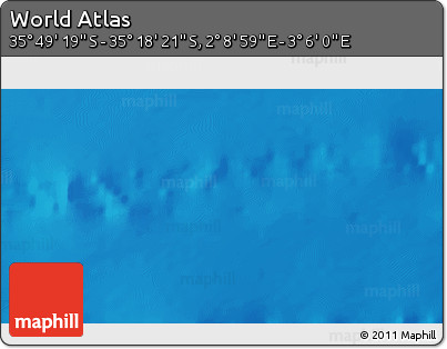 Physical 3D Map of the Area around 35° 33' 50" S, 2° 37' 30" E