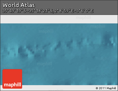 Satellite 3D Map of the Area around 35° 33' 50" S, 2° 37' 30" E
