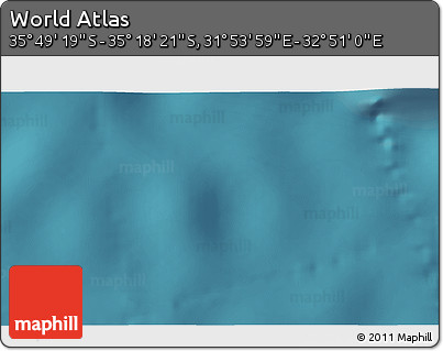 Satellite 3D Map of the Area around 35° 33' 50" S, 32° 22' 30" E