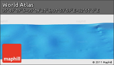 Physical Panoramic Map of the Area around 35° 33' 50" S, 32° 22' 30" E
