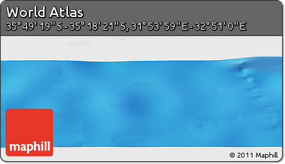 Physical Panoramic Map of the Area around 35° 33' 50" S, 32° 22' 30" E