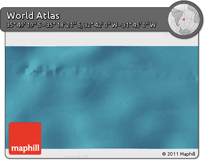 Satellite 3D Map of the Area around 35° 33' 50" S, 32° 13' 30" W