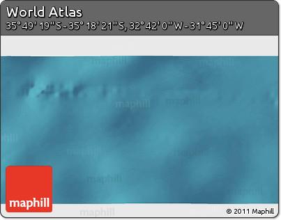 Satellite 3D Map of the Area around 35° 33' 50" S, 32° 13' 30" W