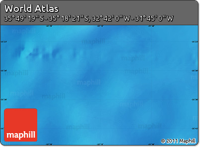 Physical Map of the Area around 35° 33' 50" S, 32° 13' 30" W