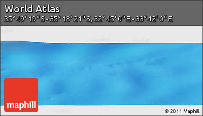 Physical Panoramic Map of the Area around 35° 33' 50" S, 33° 13' 30" E