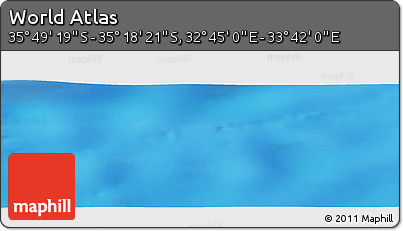 Physical Panoramic Map of the Area around 35° 33' 50" S, 33° 13' 30" E