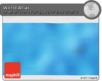 Physical 3D Map of the Area around 35° 33' 50" S, 34° 55' 29" E