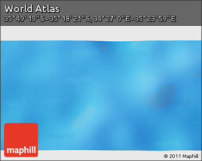 Physical 3D Map of the Area around 35° 33' 50" S, 34° 55' 29" E