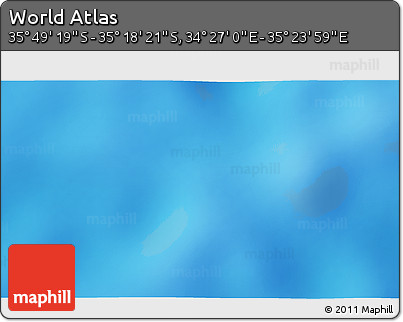 Physical 3D Map of the Area around 35° 33' 50" S, 34° 55' 29" E