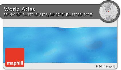 Physical Panoramic Map of the Area around 35° 33' 50" S, 34° 55' 29" E