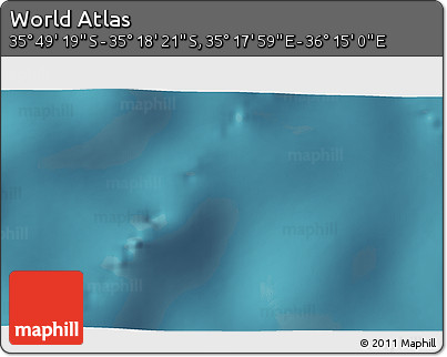 Satellite 3D Map of the Area around 35° 33' 50" S, 35° 46' 29" E