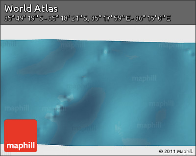 Satellite 3D Map of the Area around 35° 33' 50" S, 35° 46' 29" E