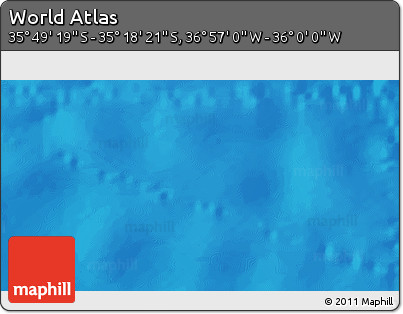 Physical 3D Map of the Area around 35° 33' 50" S, 36° 28' 30" W