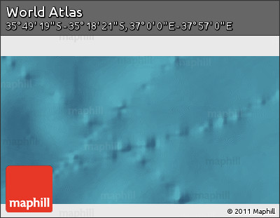 Satellite 3D Map of the Area around 35° 33' 50" S, 37° 28' 30" E