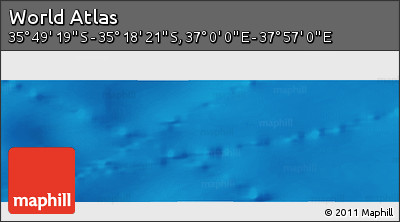 Physical Panoramic Map of the Area around 35° 33' 50" S, 37° 28' 30" E