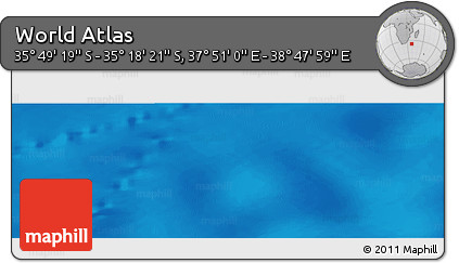 Physical Panoramic Map of the Area around 35° 33' 50" S, 38° 19' 30" E