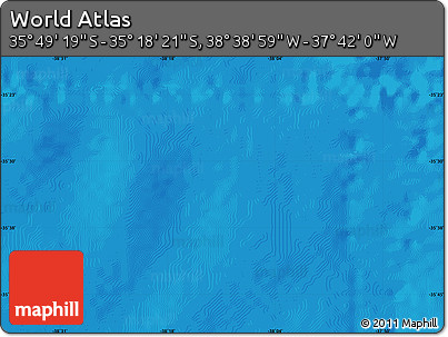 Physical Map of the Area around 35° 33' 50" S, 38° 10' 29" W