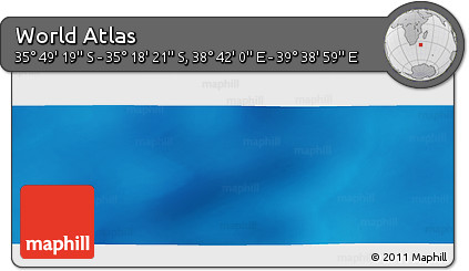 Physical Panoramic Map of the Area around 35° 33' 50" S, 39° 10' 29" E