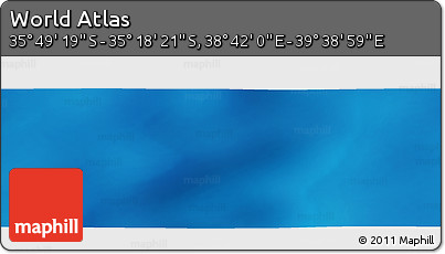 Physical Panoramic Map of the Area around 35° 33' 50" S, 39° 10' 29" E