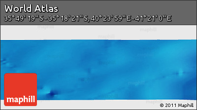 Physical Panoramic Map of the Area around 35° 33' 50" S, 40° 52' 30" E