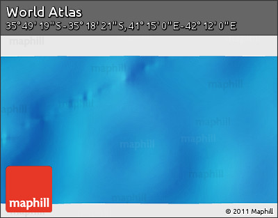 Physical 3D Map of the Area around 35° 33' 50" S, 41° 43' 30" E