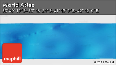 Physical Panoramic Map of the Area around 35° 33' 50" S, 41° 43' 30" E