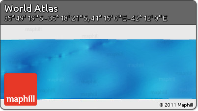 Physical Panoramic Map of the Area around 35° 33' 50" S, 41° 43' 30" E