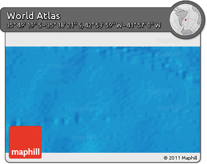 Physical 3D Map of the Area around 35° 33' 50" S, 42° 25' 29" W