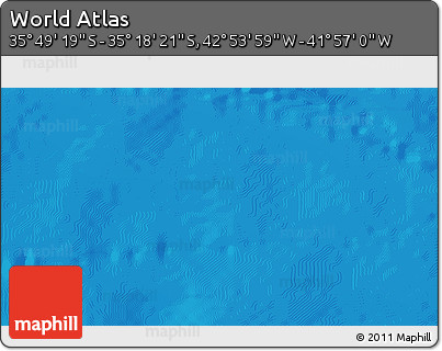 Physical 3D Map of the Area around 35° 33' 50" S, 42° 25' 29" W